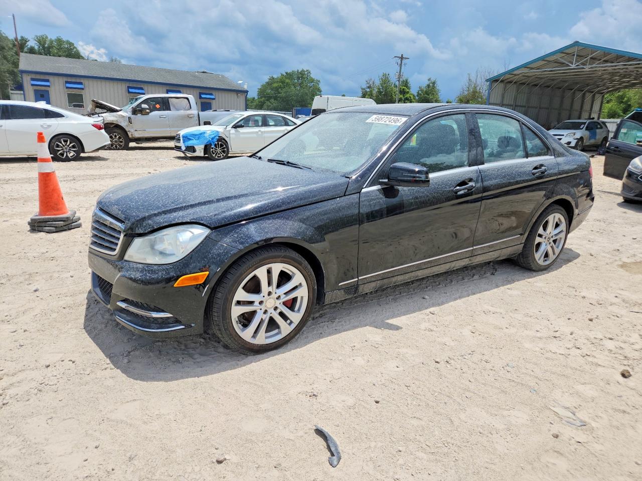 2012 Mercedes-benz C 300 4matic Black vin: WDDGF8BB4CR191678