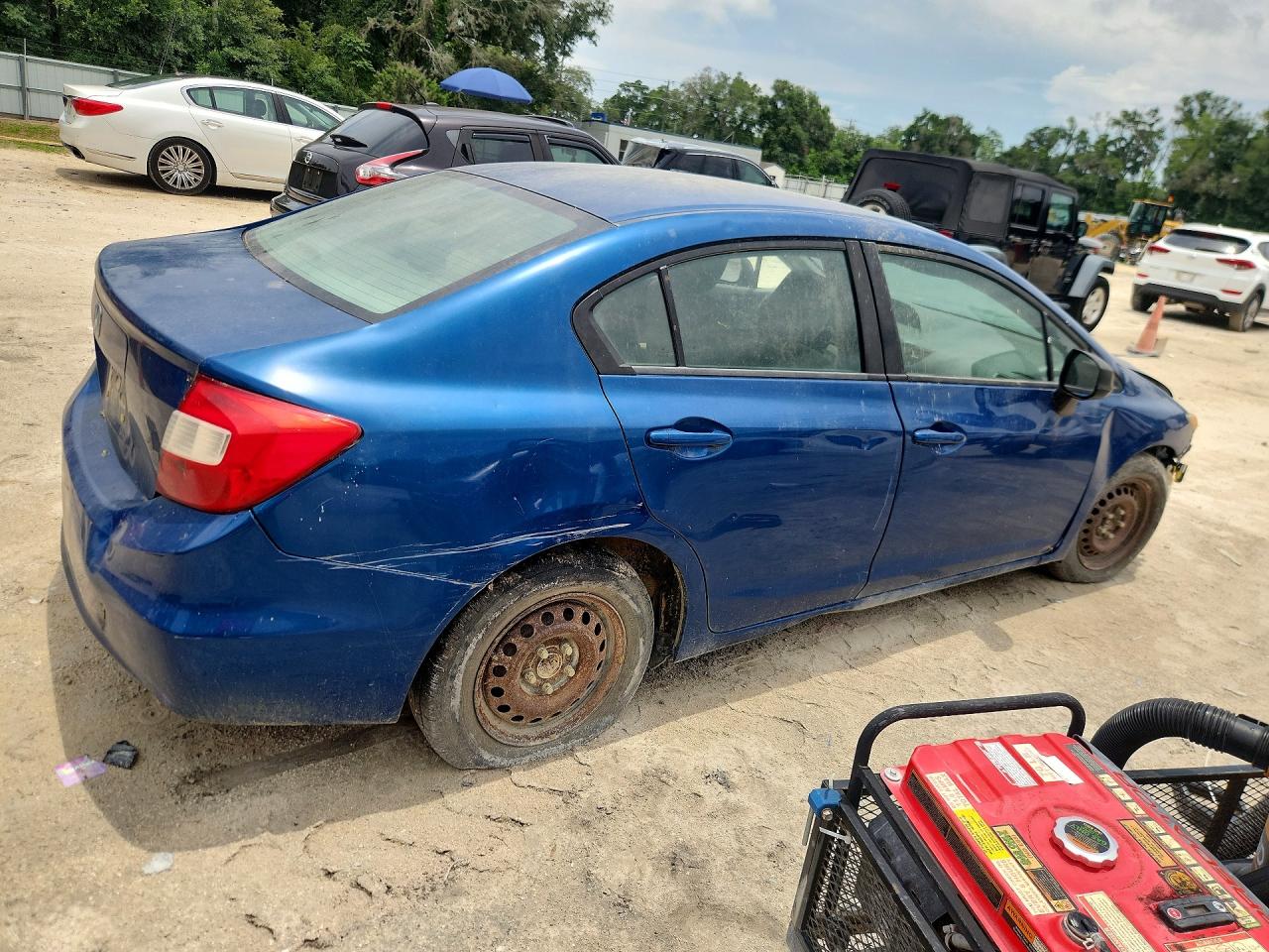 2012 Honda Civic Lx Blue vin: 2HGFB2F50CH585912