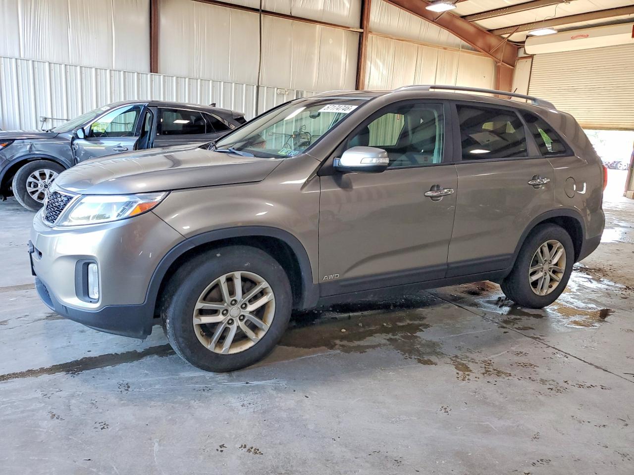 2014 Kia Sorento Lx Silver vin: 5XYKTCA6XEG523127