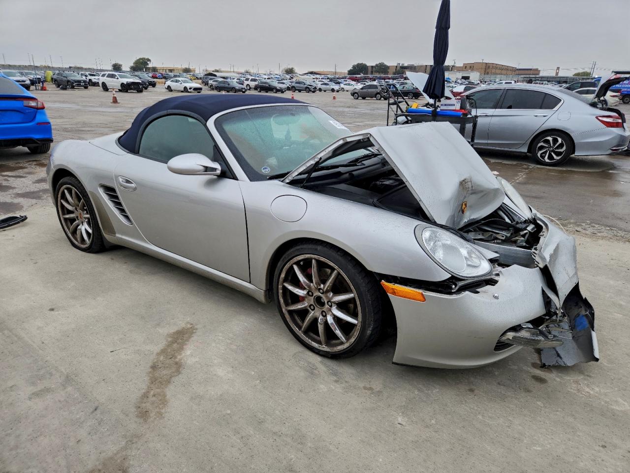2005 Porsche Boxster S Silver vin: WP0CB29895U732123