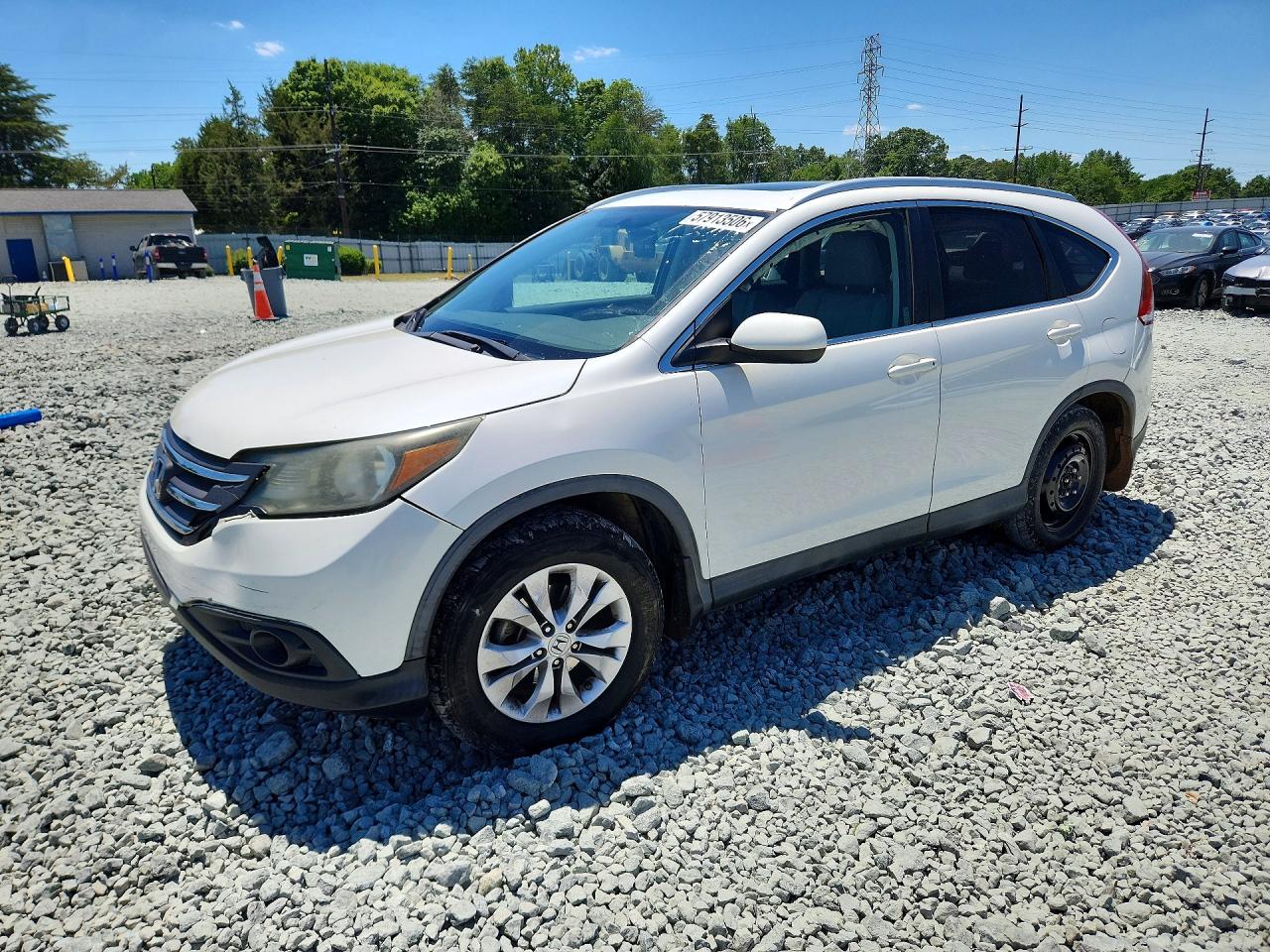 2013 Honda Cr-v Exl White vin: 5J6RM3H7XDL016820