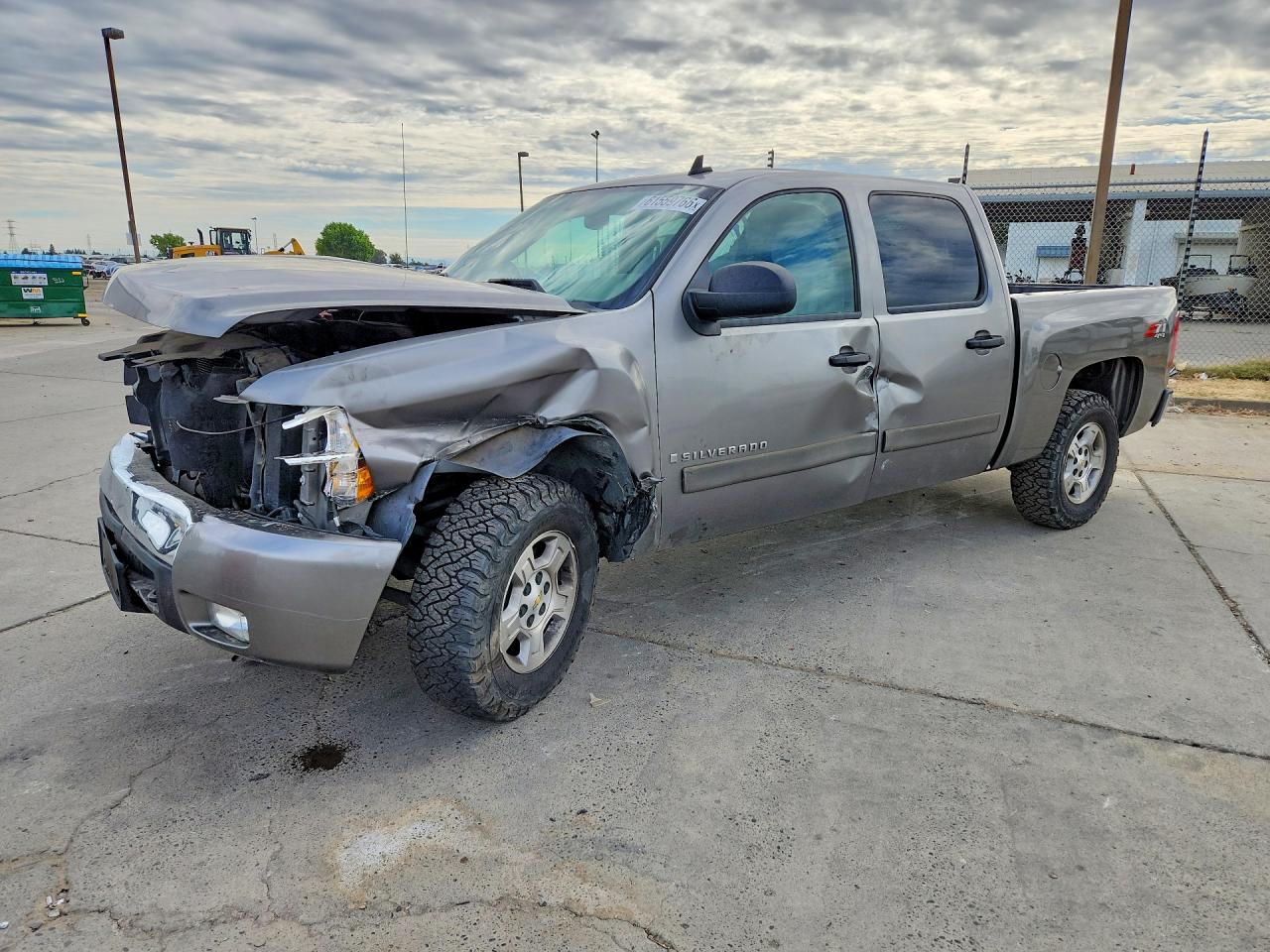 2007 Chevrolet Silverado K1500 Crew Cab Gray vin: 2GCEK13M671591454