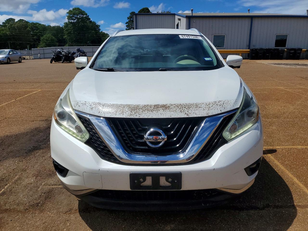 2015 Nissan Murano Sl White vin: 5N1AZ2MG1FN241036