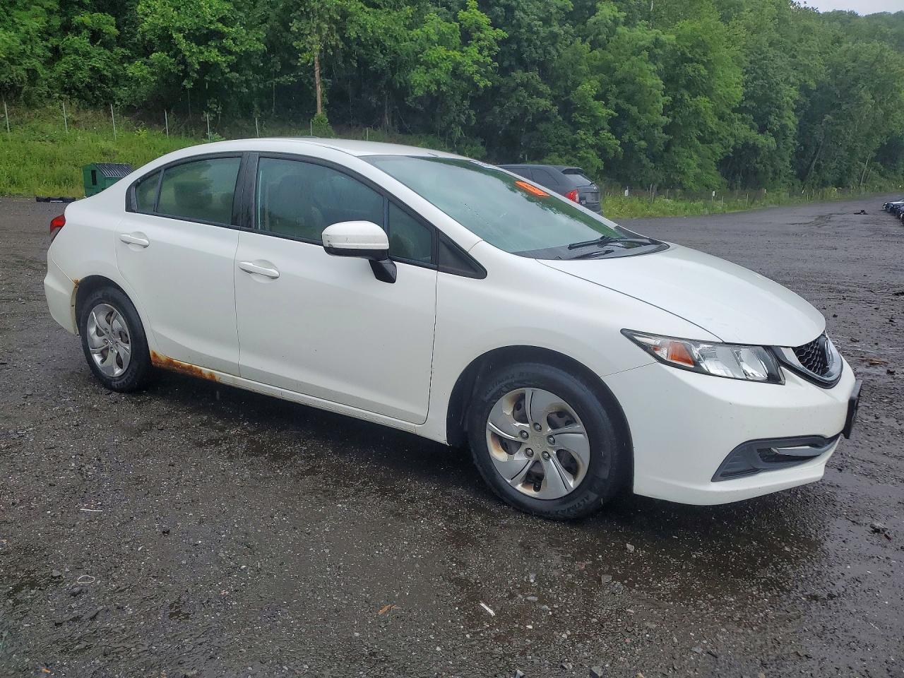 2014 Honda Civic Lx White vin: 2HGFB2F53EH525996