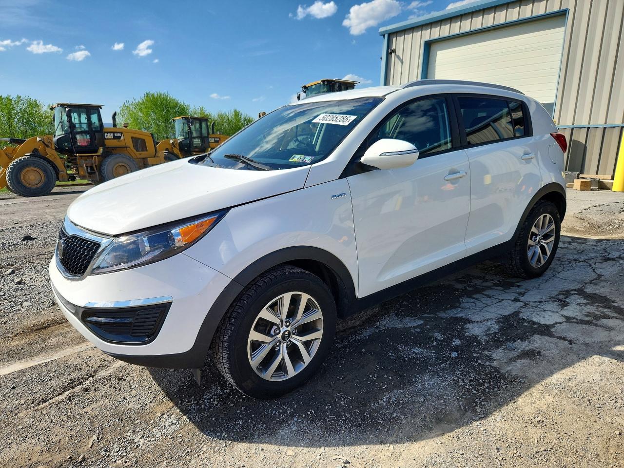 2015 Kia Sportage Lx White vin: KNDPBCAC8F7732623