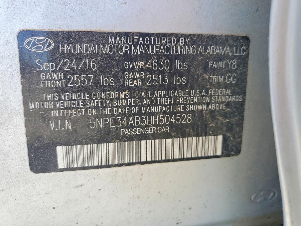 2017 Hyundai Sonata Sport 2.0t Silver vin: 5NPE34AB3HH504528