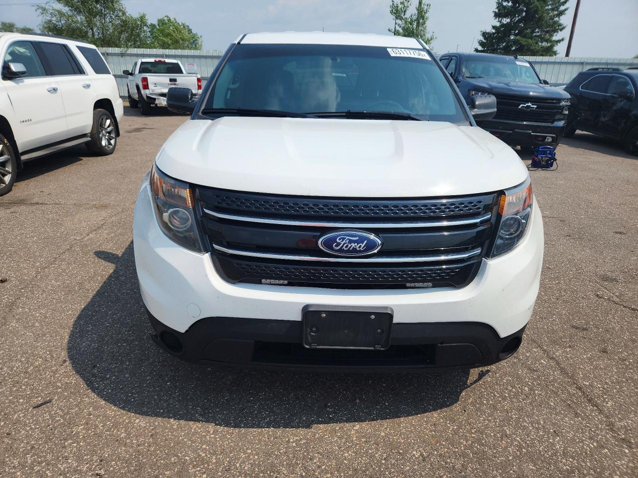 2014 Ford Explorer Police Interceptor White vin: 1FM5K8AR7EGA09381