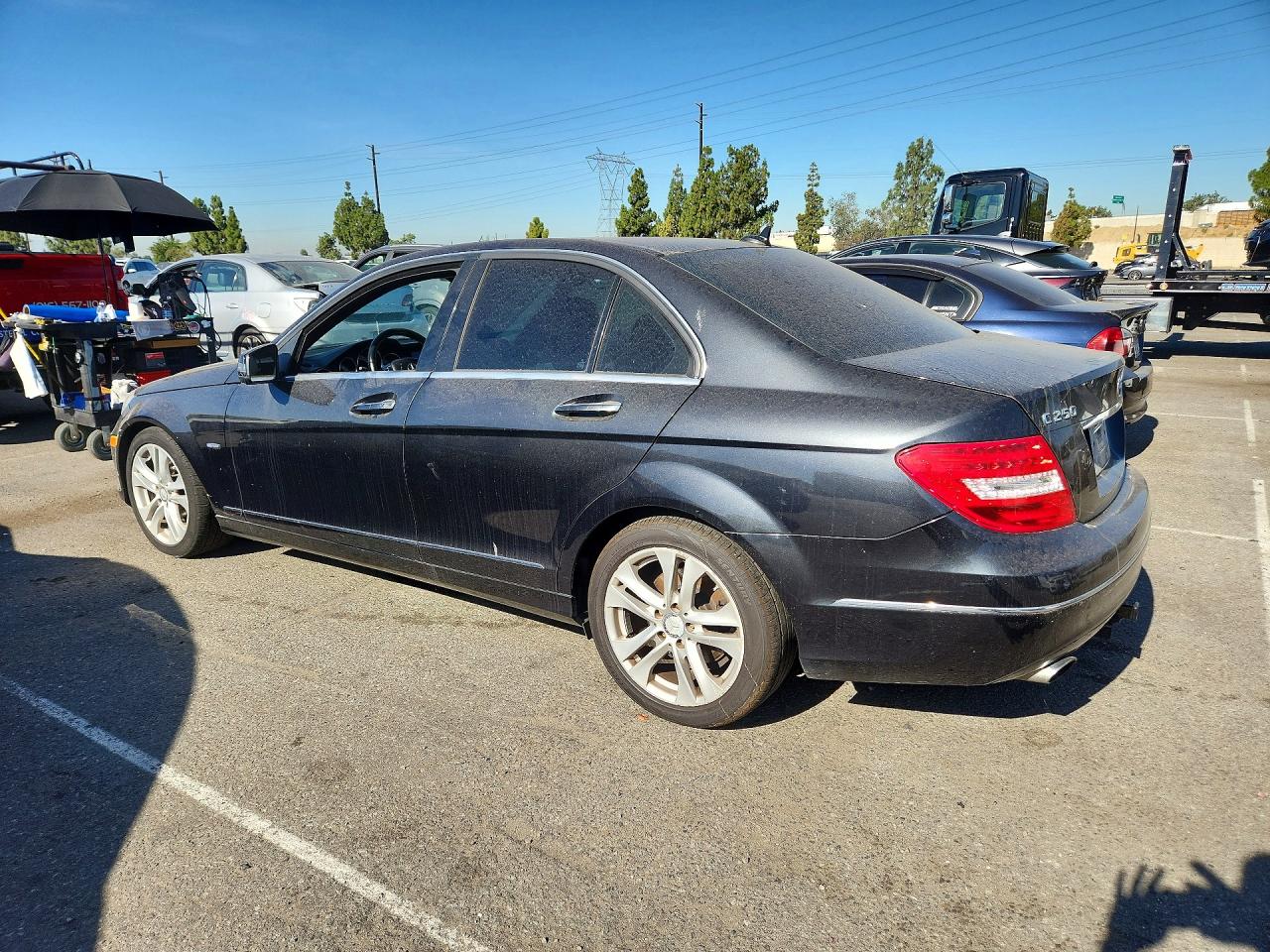 2012 Mercedes-benz C 250 Gray vin: WDDGF4HB0CR235773