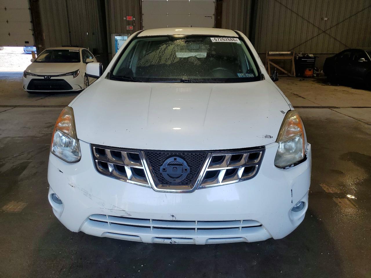 2013 Nissan Rogue S White vin: JN8AS5MV4DW654704