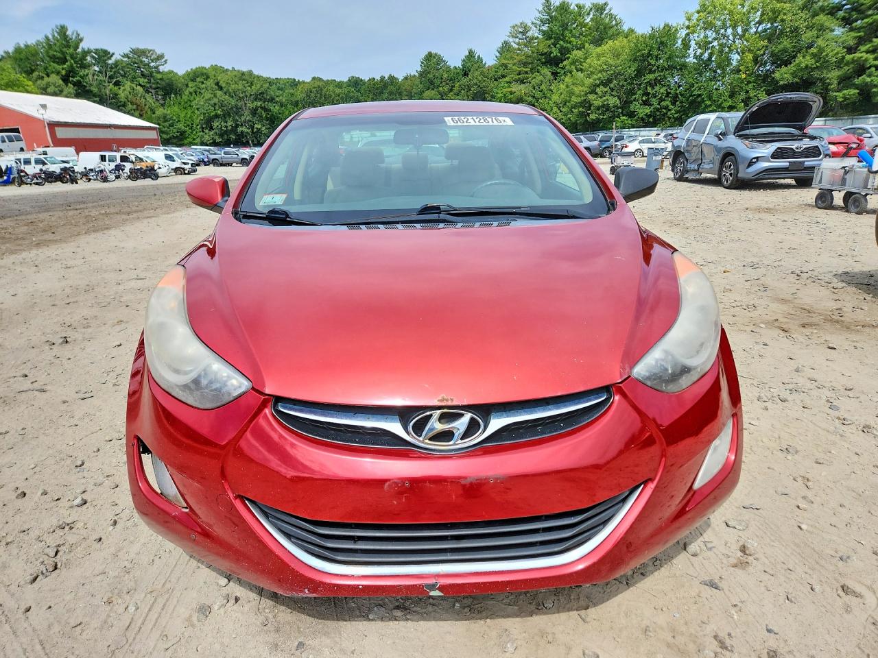 2013 Hyundai Elantra Gls Red vin: KMHDH4AE8DU617572