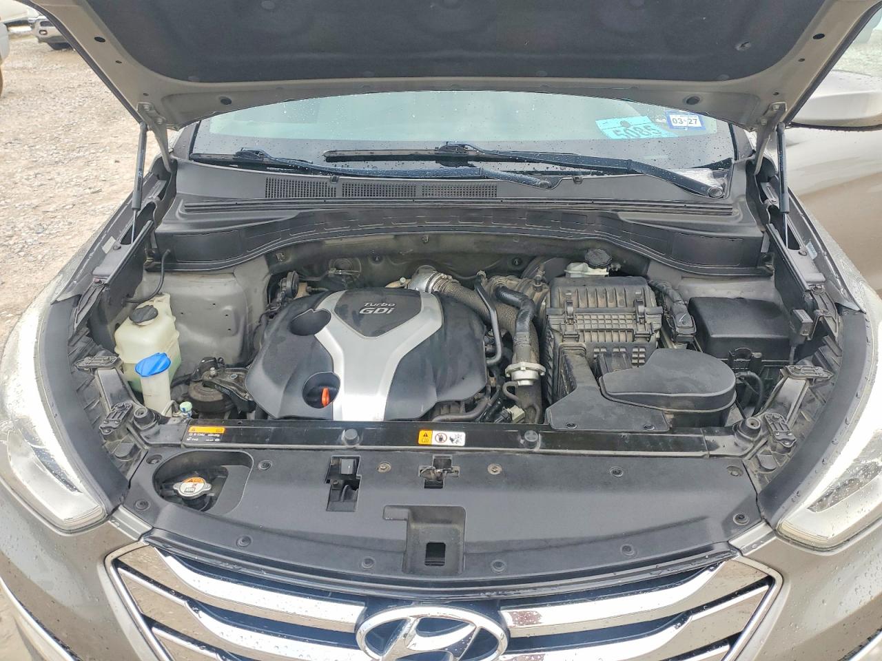 2013 Hyundai Santa Fe Sport 2.0t Gray vin: 5XYZU3LA7DG061590