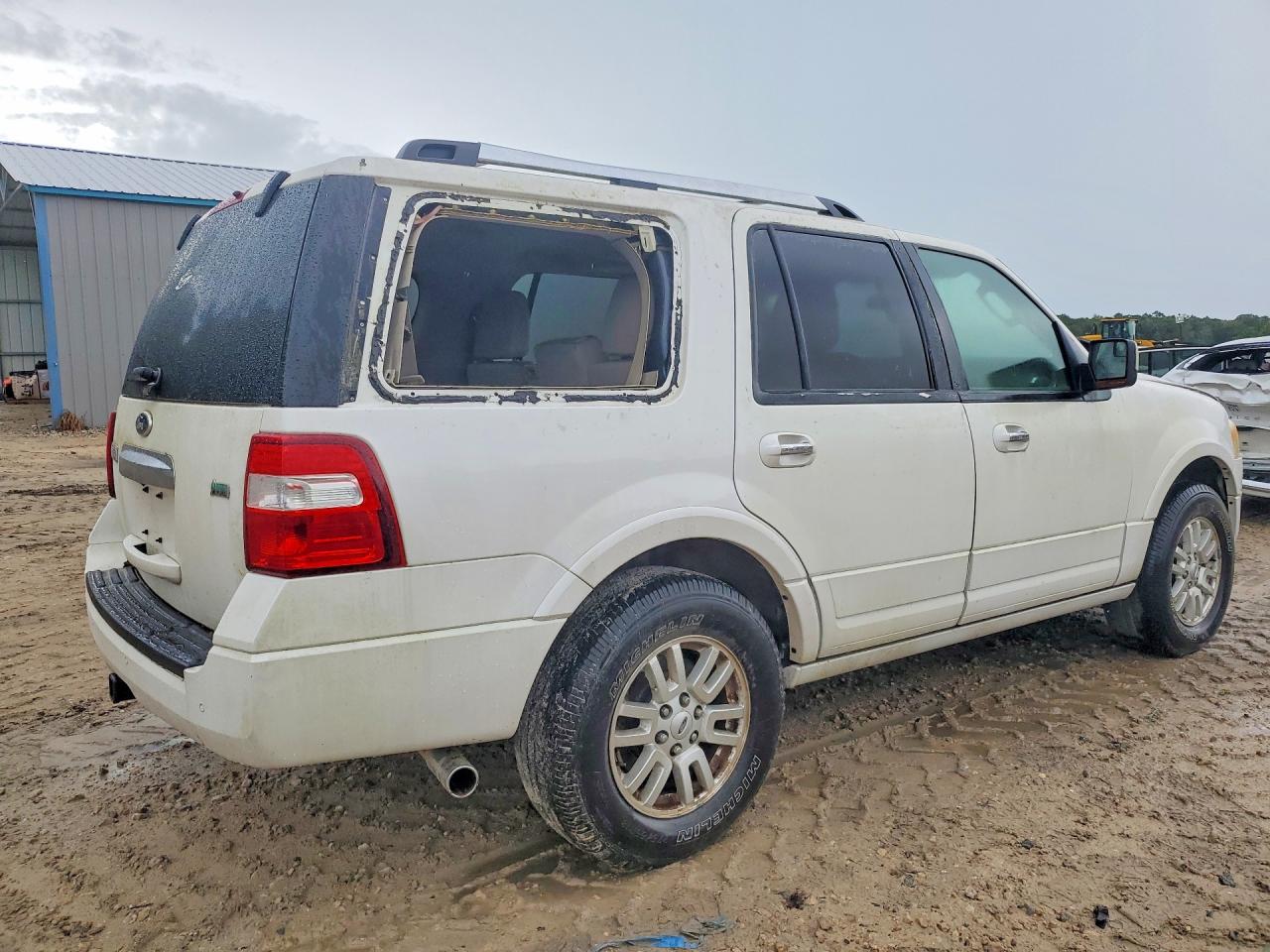 2014 Ford Expedition Limited White vin: 1FMJU1K55EEF01463