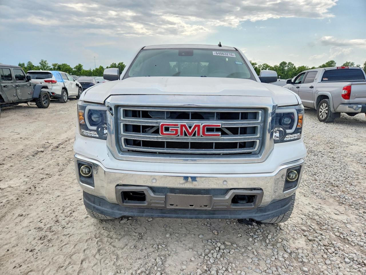 2014 Gmc Sierra K1500 Slt White vin: 3GTU2VEC1EG187036