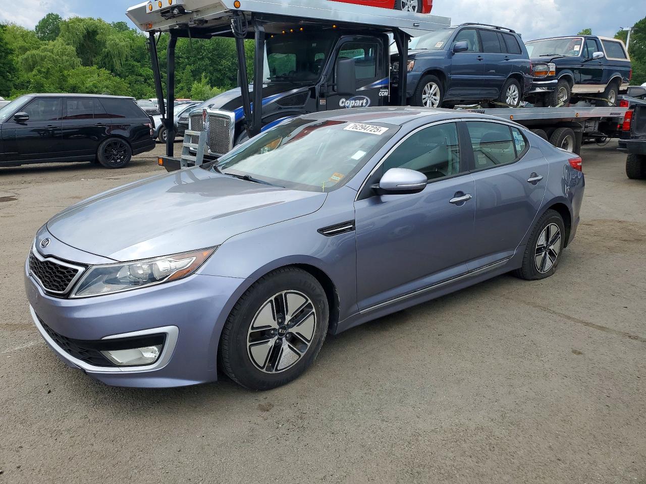 2012 Kia Optima Hybrid Синий vin: KNAGM4ADXC5011507