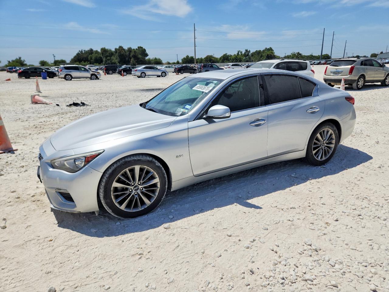 2018 Infiniti Q50 3.0t Luxe Silver vin: JN1EV7AR9JM438929