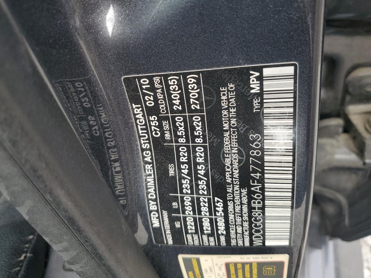 2010 Mercedes-benz Glk 350 4matic Gray vin: WDCGG8HB6AF477863