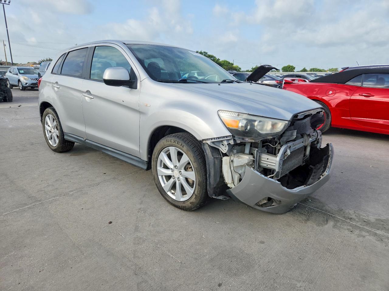 2014 Mitsubishi Outlander Sport Es Silver vin: 4A4AP3AU9EE012461