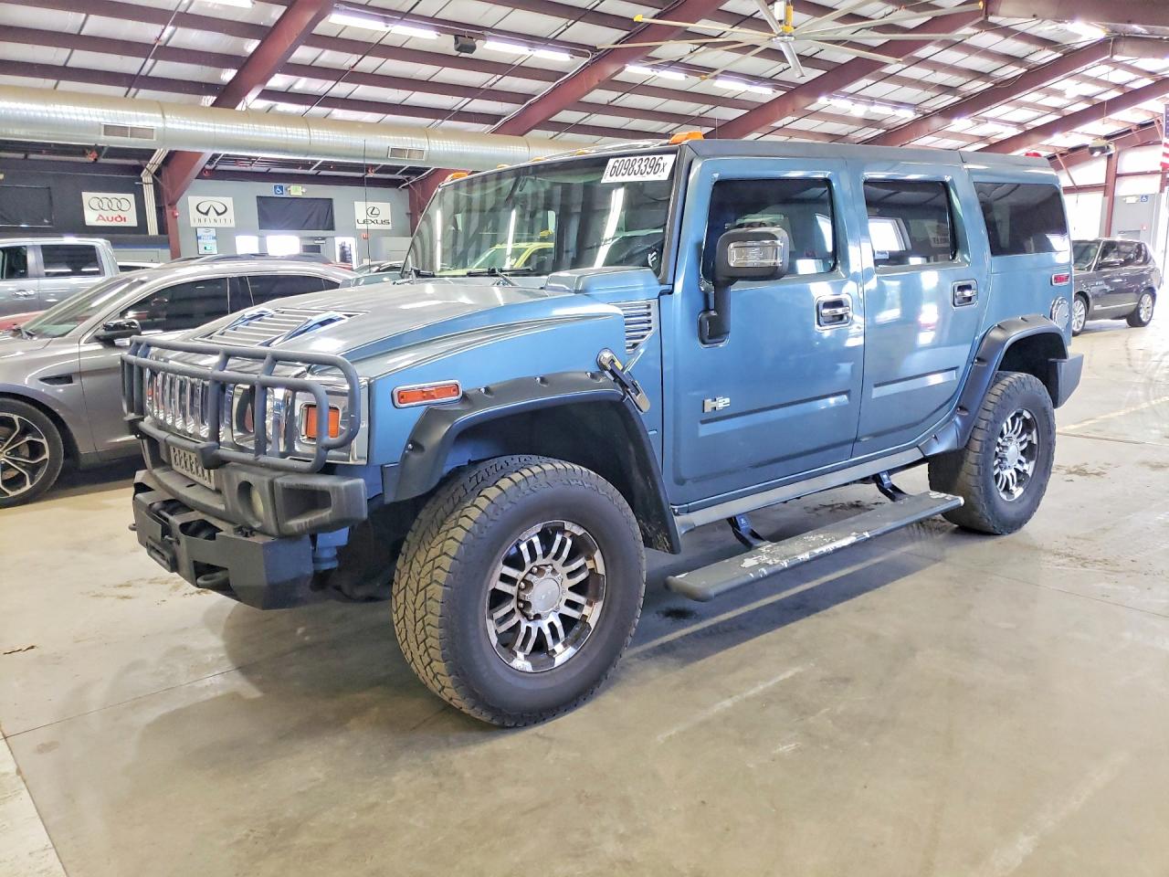 2005 Hummer H2 Blue vin: 5GRGN23U65H100699