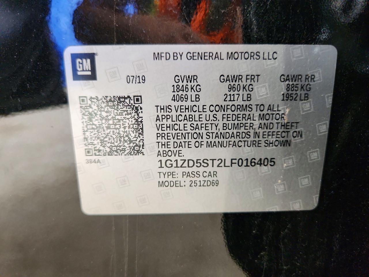 2020 Chevrolet Malibu Lt Black vin: 1G1ZD5ST2LF016405