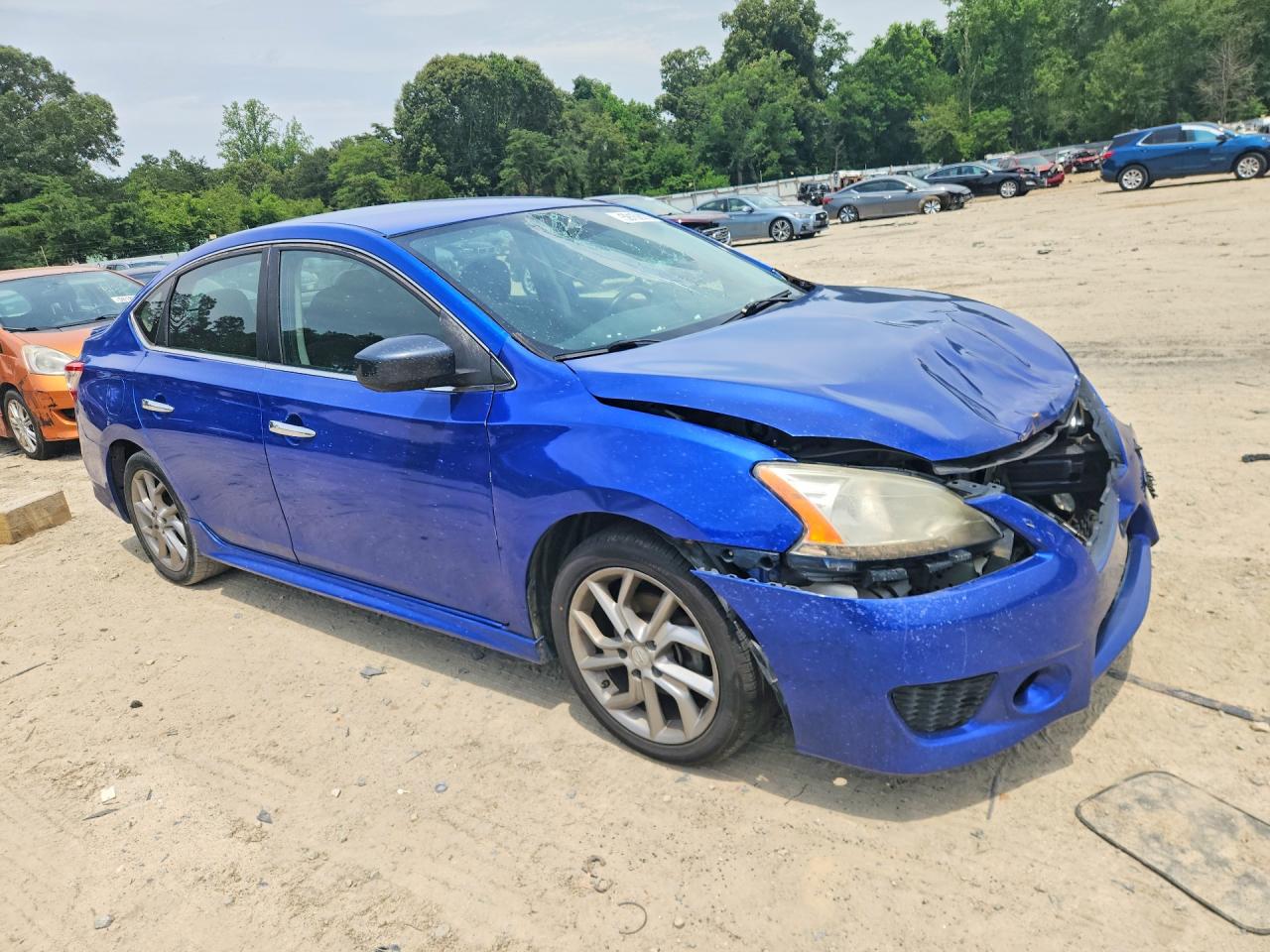 2013 Nissan Sentra S Синий vin: 3N1AB7AP7DL647462