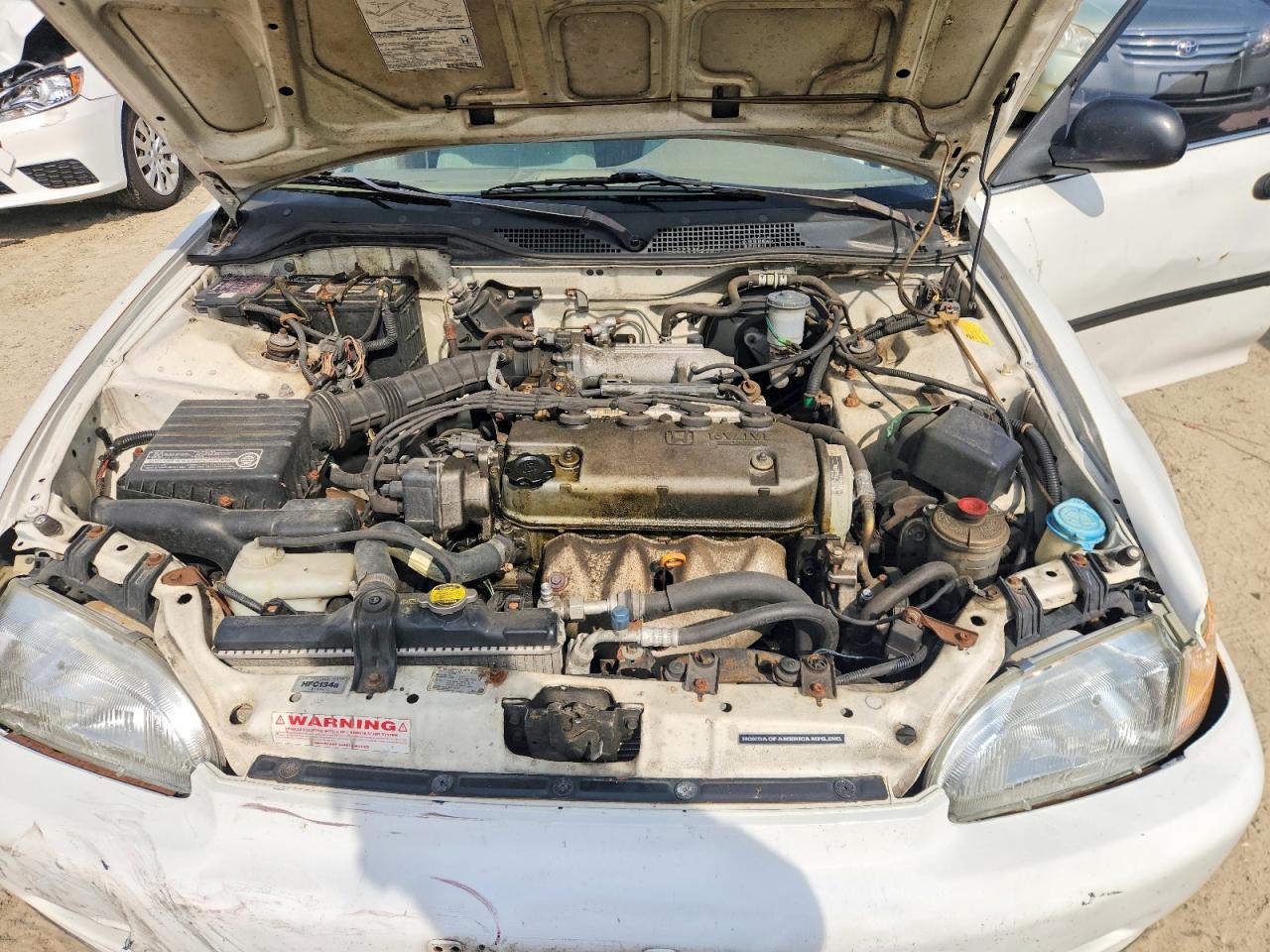 1995 Honda Civic Lx White vin: 1HGEG8658SL021183