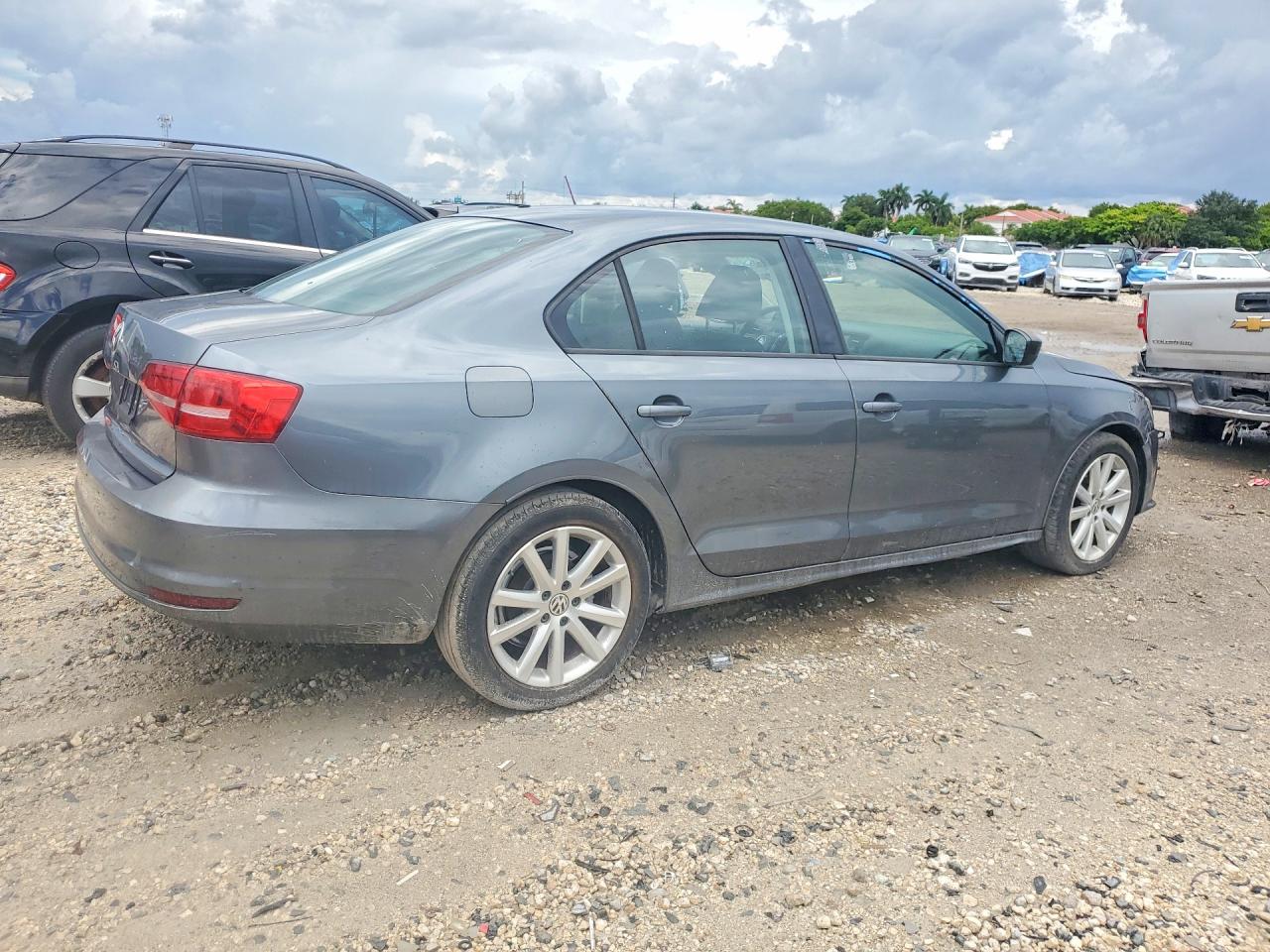 2015 Volkswagen Jetta Base Gray vin: 3VW2K7AJXFM213544