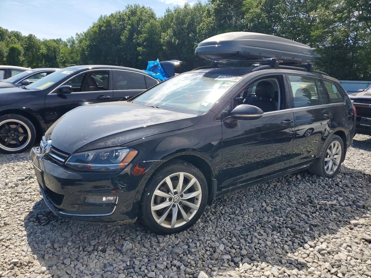 2015 Volkswagen Golf Sportwagen S Black vin: 3VWC17AU2FM519588