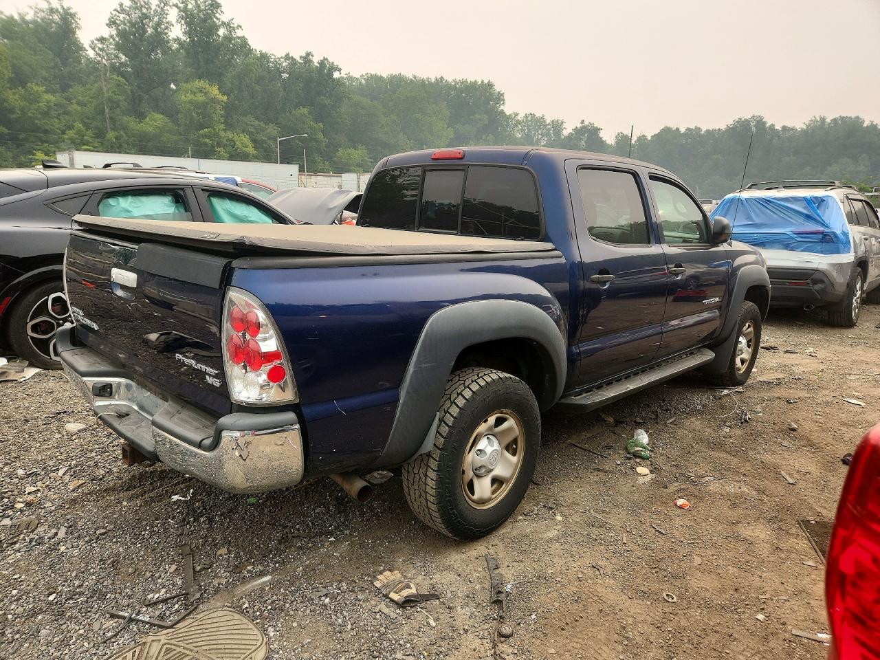 2008 Toyota Tacoma Double Cab Prerunner Blue vin: 3TMJU62N78M059396