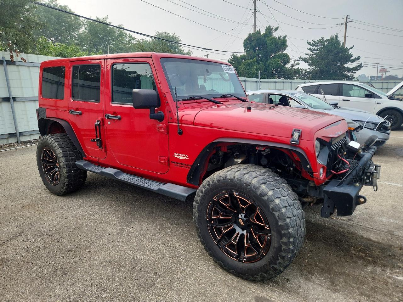 2014 Jeep Wrangler Unlimited Sahara Красный vin: 1C4BJWEG0EL128355
