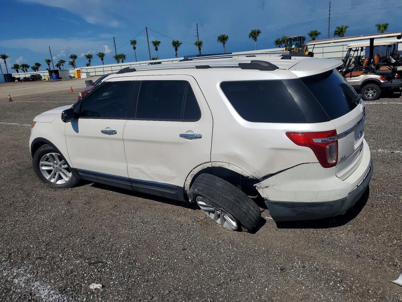 2013 Ford Explorer Xlt White vin: 1FM5K7D86DGA86819