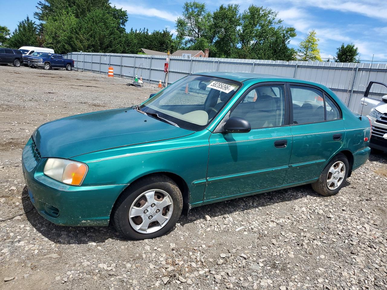 2001 Hyundai Accent Gl Green vin: KMHCG45C91U169698