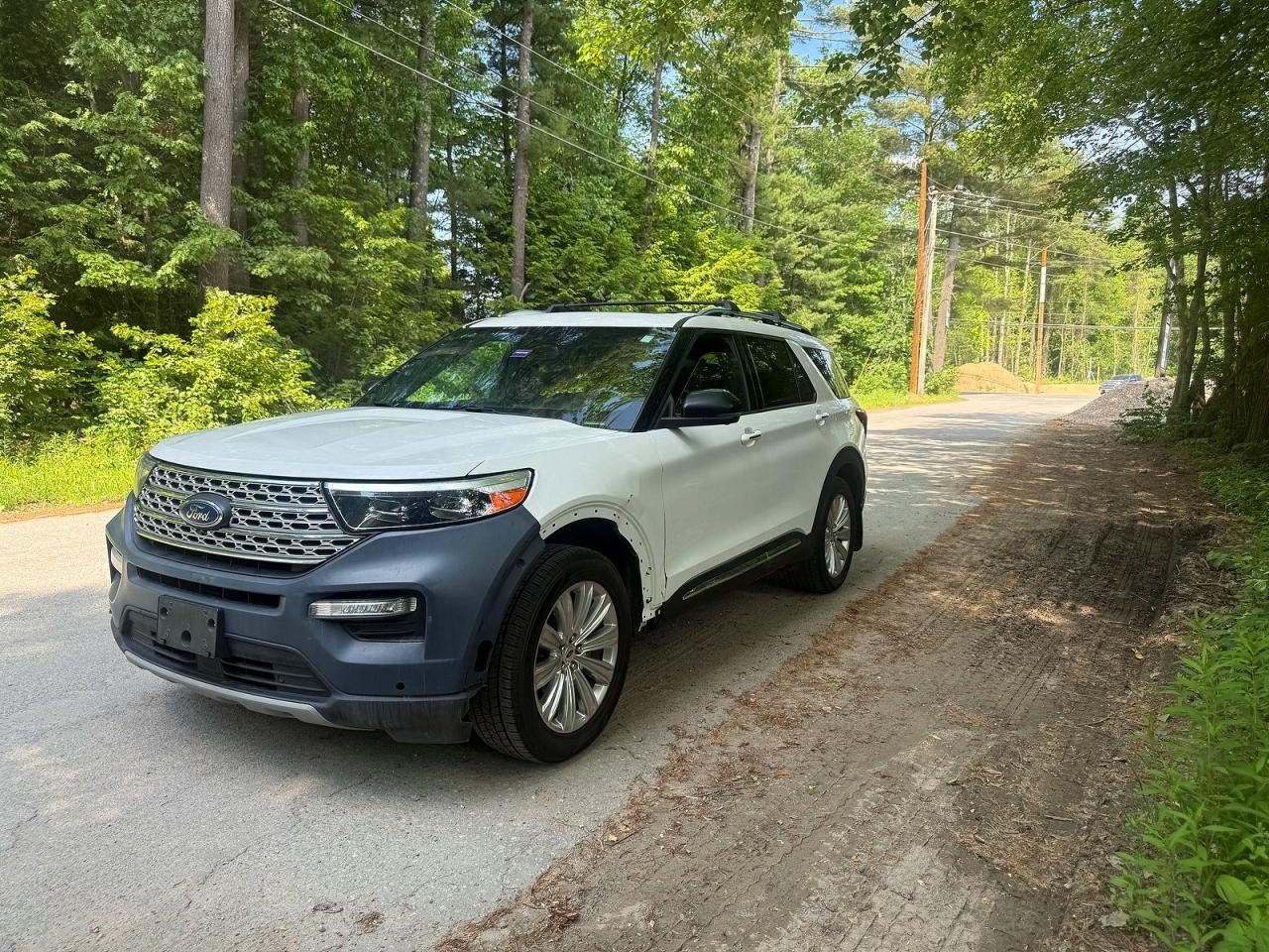 2020 Ford Explorer Limited White vin: 1FMSK8FH7LGB17631