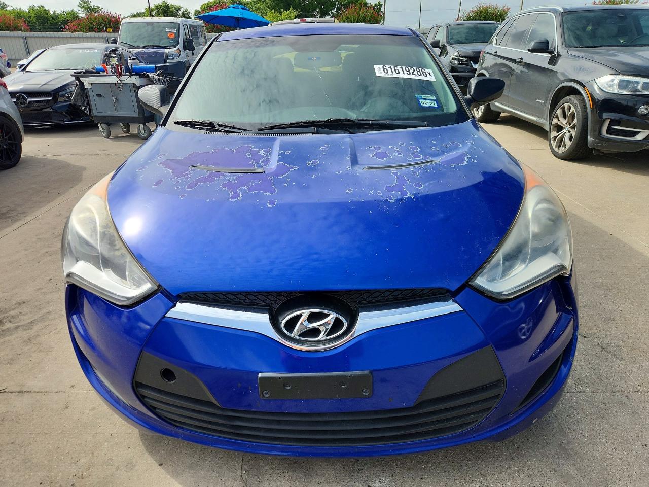 2013 Hyundai Veloster Base Blue vin: KMHTC6AD3DU140899