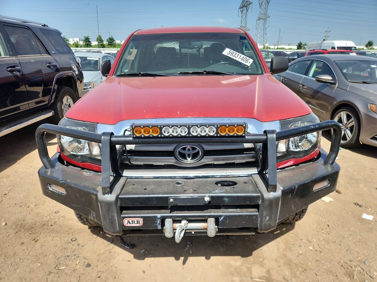 2010 Toyota Tacoma Double Cab Red vin: 3TMLU4EN9AM056059