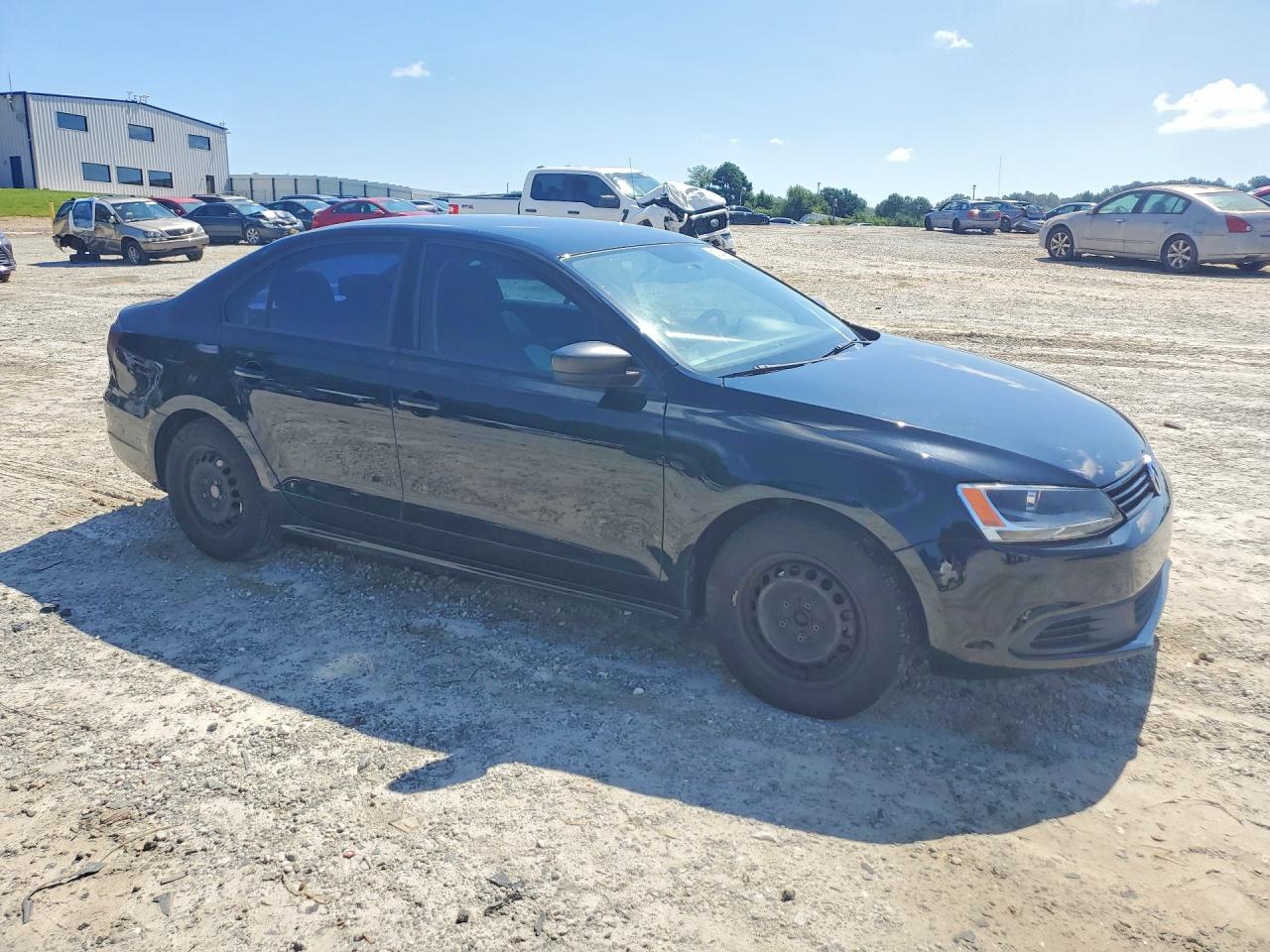 2014 Volkswagen Jetta Base Black vin: 3VW1K7AJ2EM368521