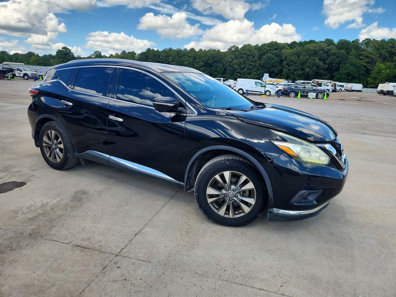 2015 Nissan Murano Sl Black vin: 5N1AZ2MGXFN240936