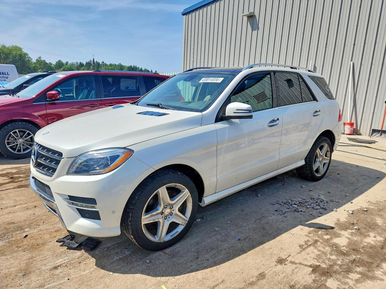 2015 Mercedes-benz Ml 400 4matic Белый vin: 4JGDA5GBXFA475799