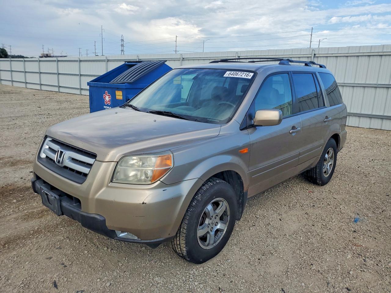 2007 Honda Pilot Exl Gold vin: 5FNYF18547B010064