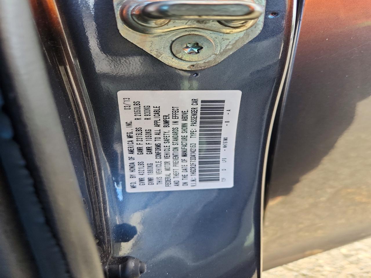 2013 Honda Accord Ex Серый vin: 1HGCR2F73DA142153