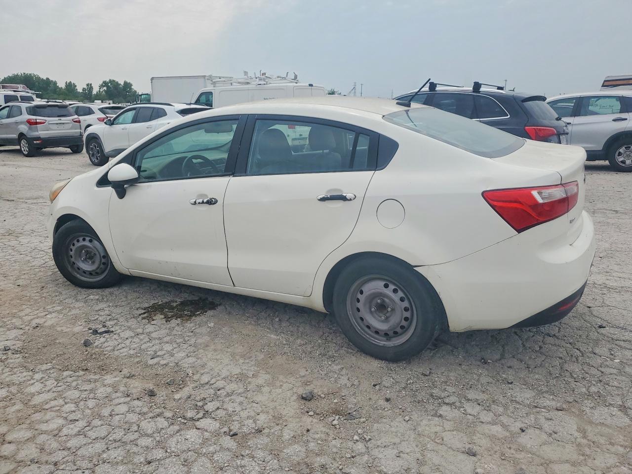 2015 Kia Rio Lx White vin: KNADM4A30F6450935