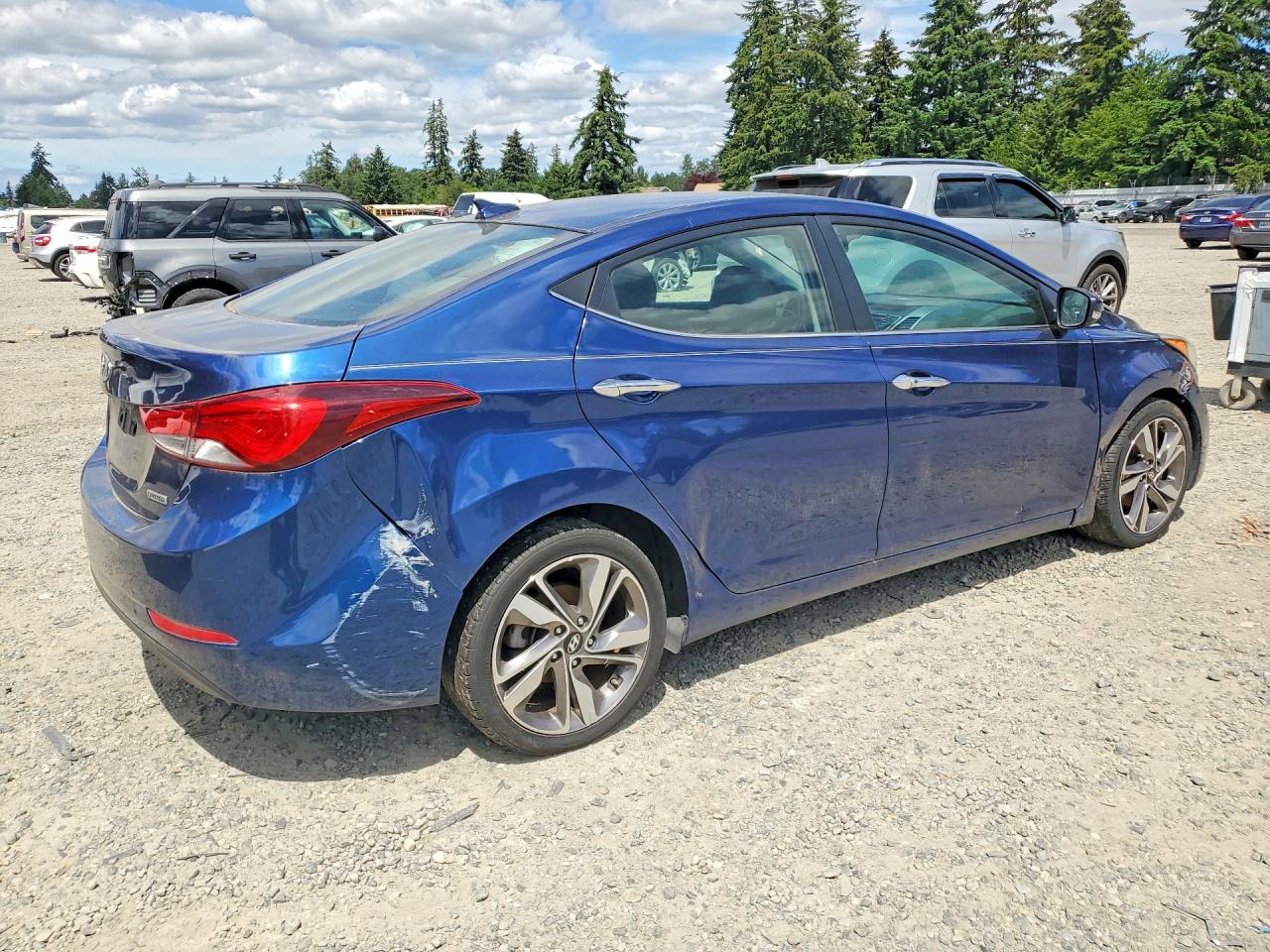 2016 Hyundai Elantra Limited Blue vin: 5NPDH4AE3GH723480