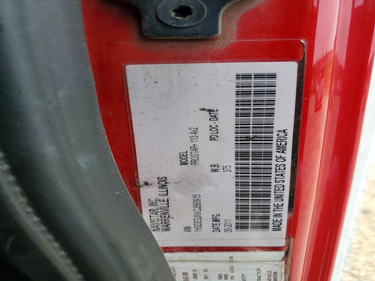 2012 International Prostar - Car Hauler Truck  67500 Max Gtw Fitted By Contrell Red vin: 1HSDESJNXCJ560915