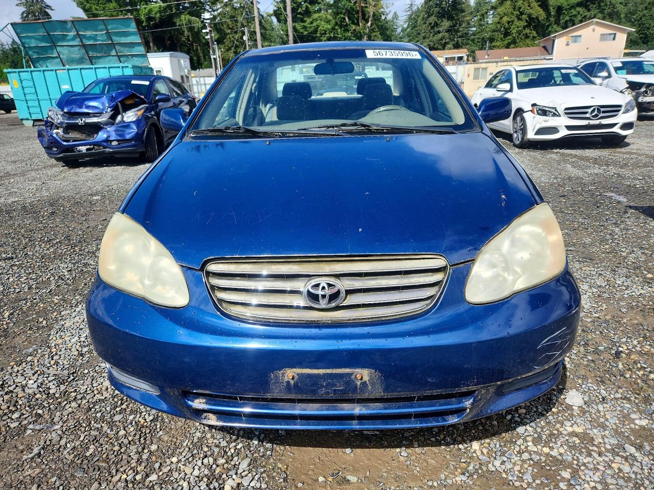 2004 Toyota Corolla Le Blue vin: 1NXBR38E54Z312700