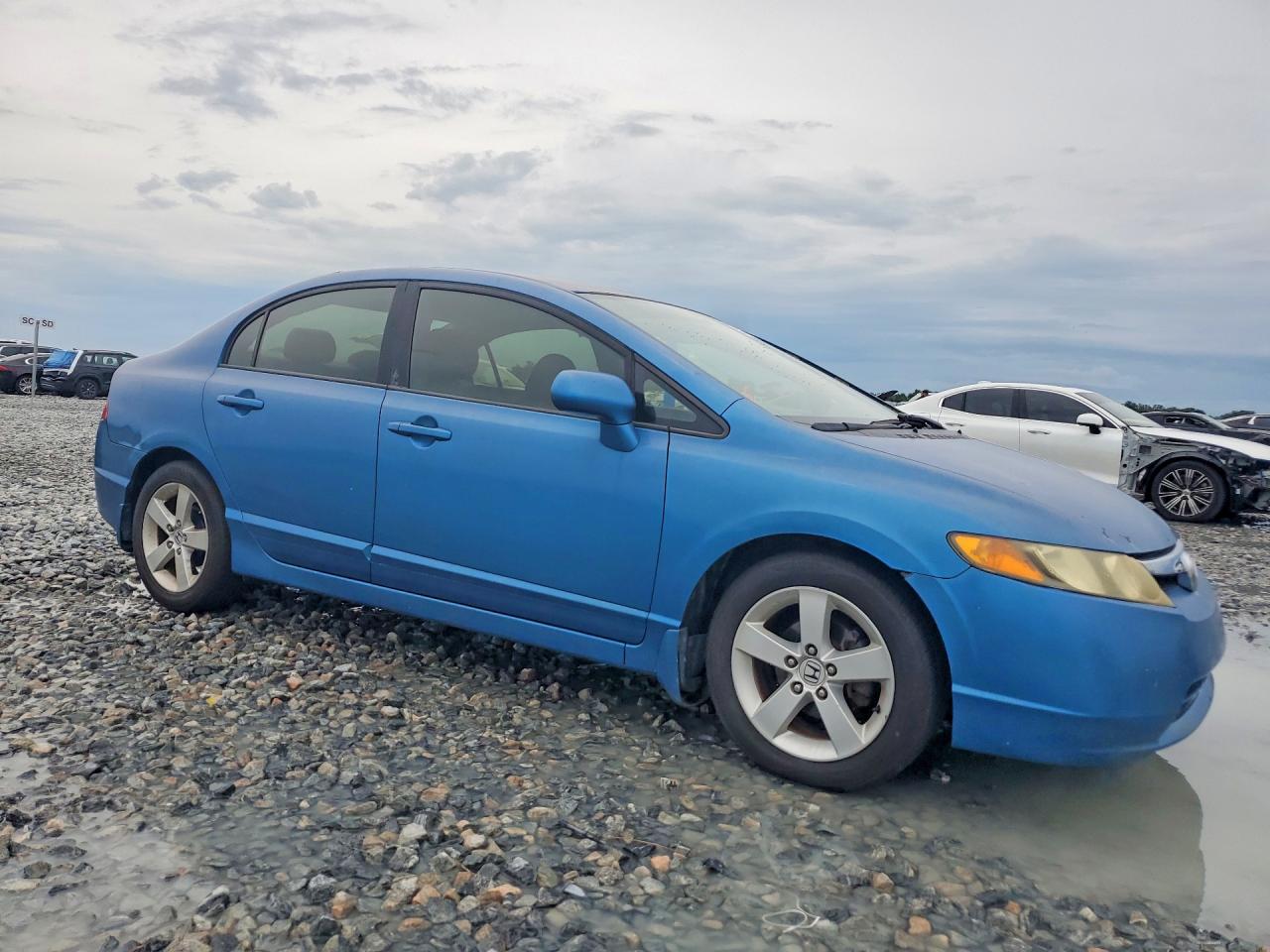 2007 Honda Civic Lx Blue vin: 1HGFA16517L001412