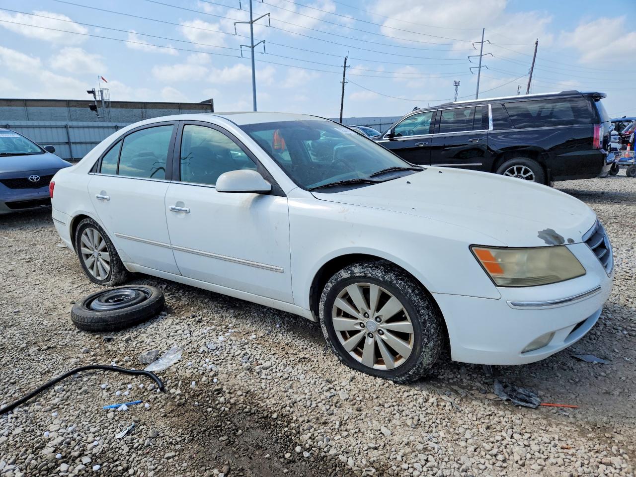 2009 Hyundai Sonata Limited White vin: 5NPEU46C79H505746