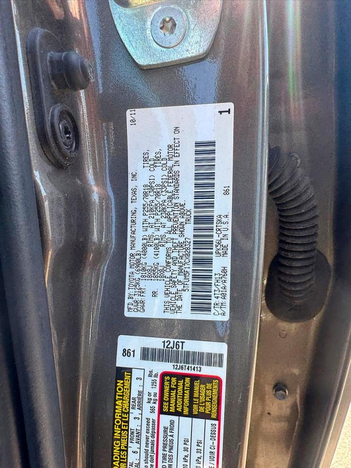 2012 Toyota Tundra Double Cab Sr5 Charcoal vin: 5TFUM5F17CX028327