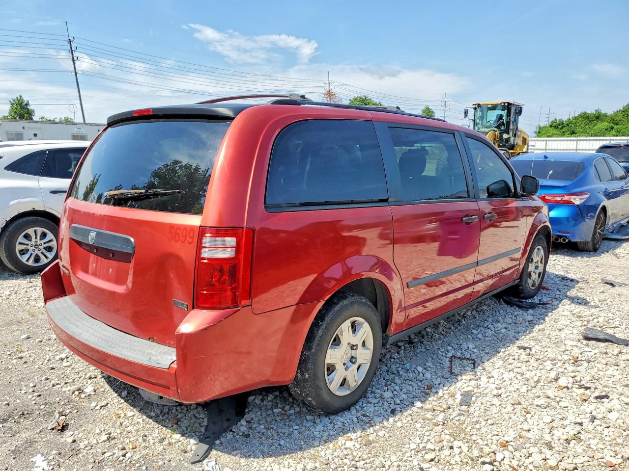 2008 Dodge Grand Caravan Se Red vin: 1D8HN44H08B135699