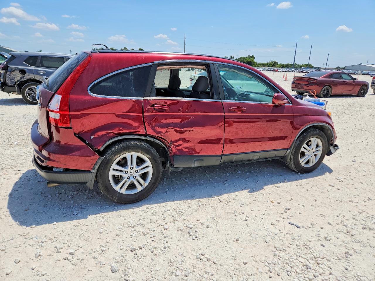2011 Honda Cr-v Exl Red vin: 5J6RE4H7XBL035268