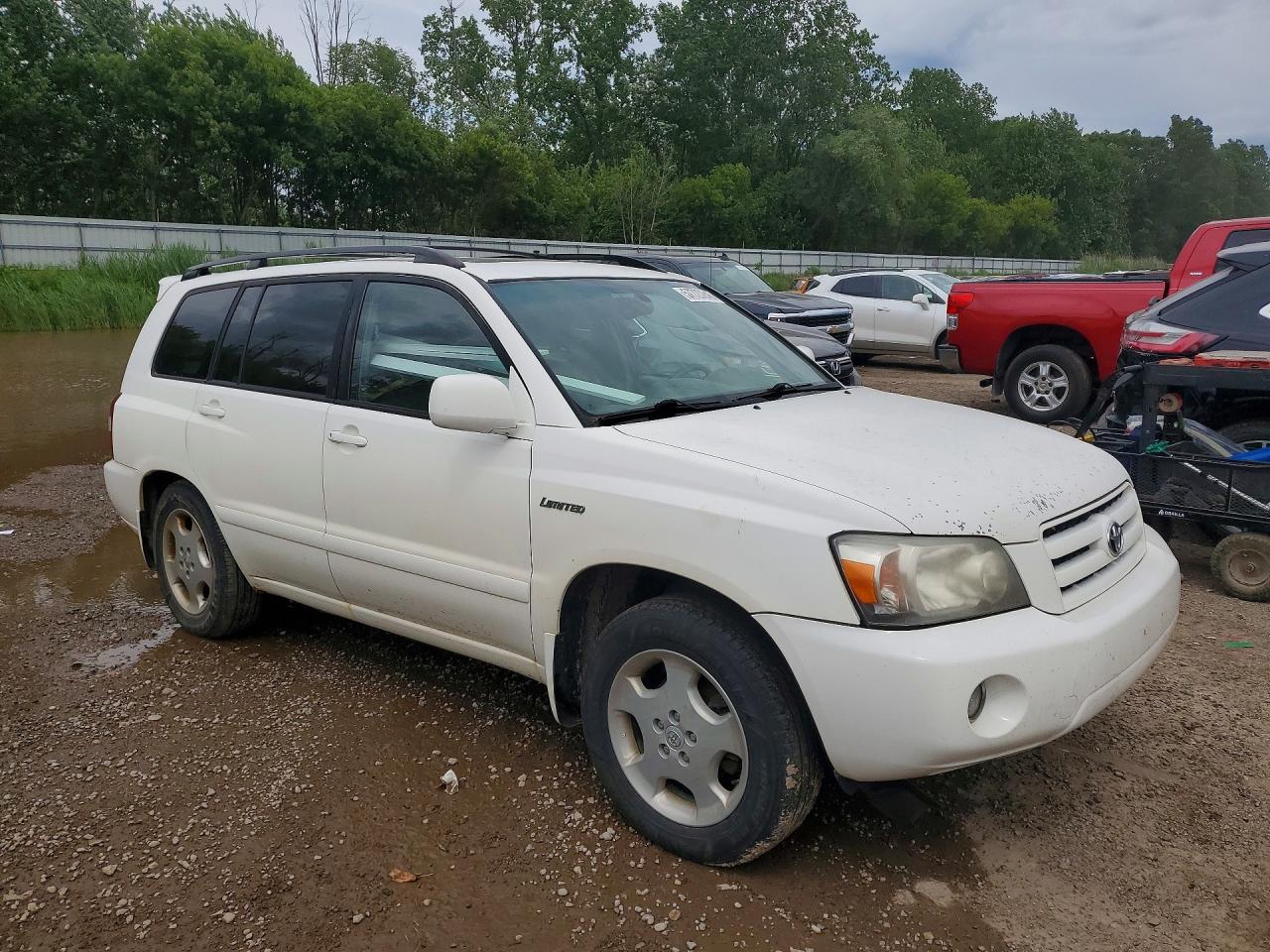 2005 Toyota Highlander Limited White vin: JTEEP21A550115569