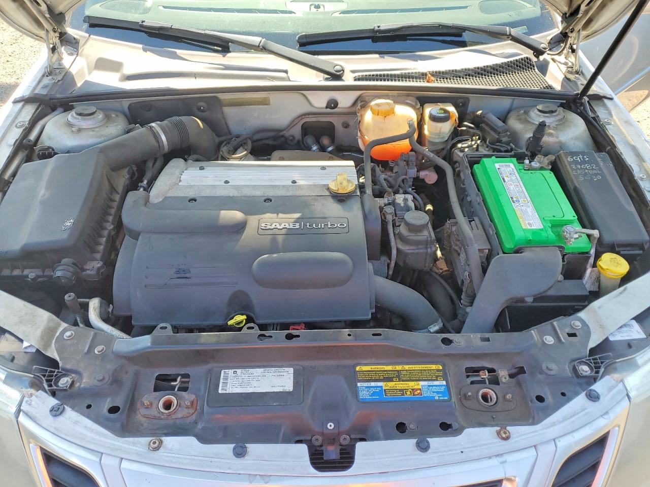 2009 Saab 9-3 2.0t Серебряный vin: YS3FB79Y396000373